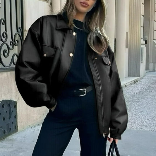 Leather Jacket Motorcycle women