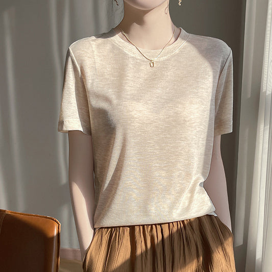 Loose Temperament Round Neck T-shirt Women