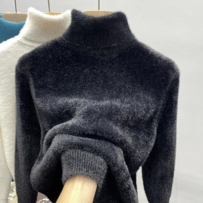 Inner Thickened Fleece-lined Top Sweater