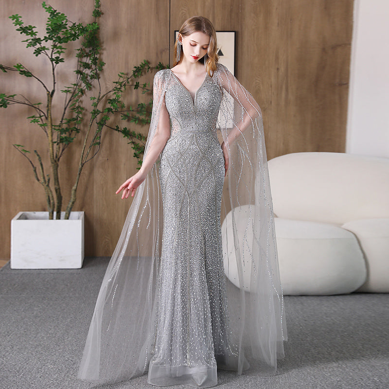QUEEN dress 👑👗 , Slimming Fishtail Host Evening Dress