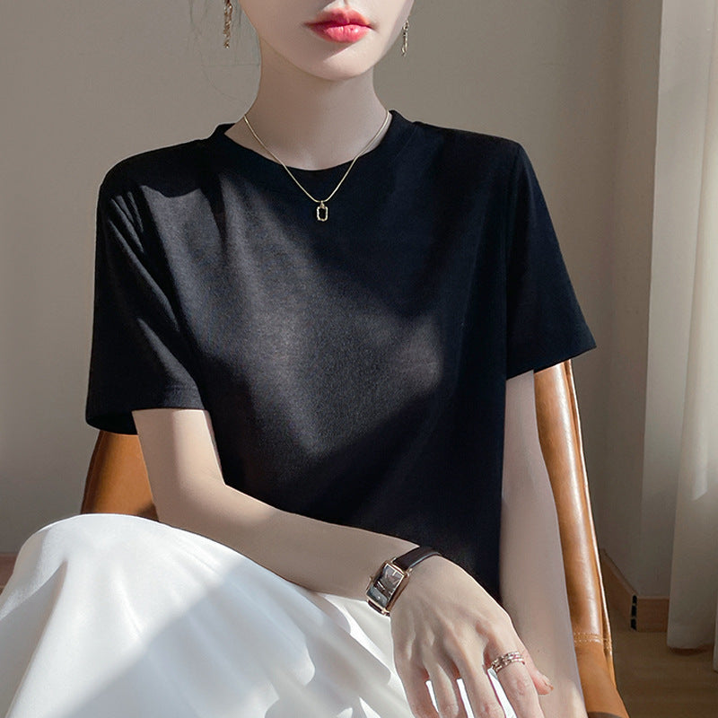 Loose Temperament Round Neck T-shirt Women