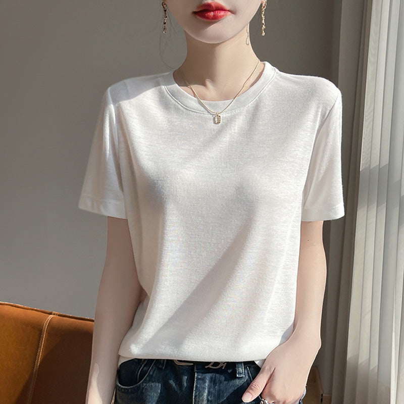 Loose Temperament Round Neck T-shirt Women
