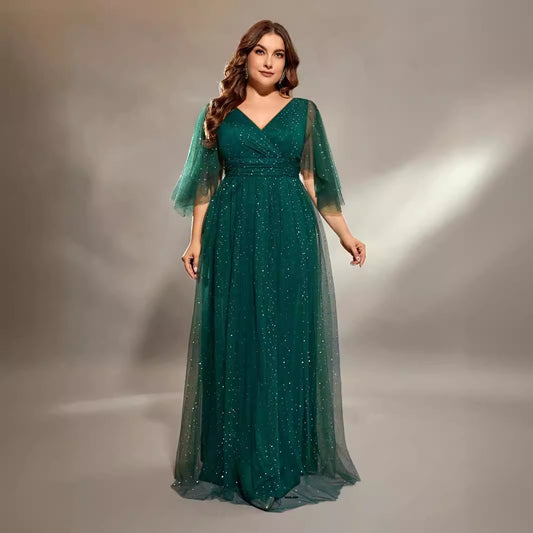 Banquet Evening Dress Choir Plus Size Long Style And Green