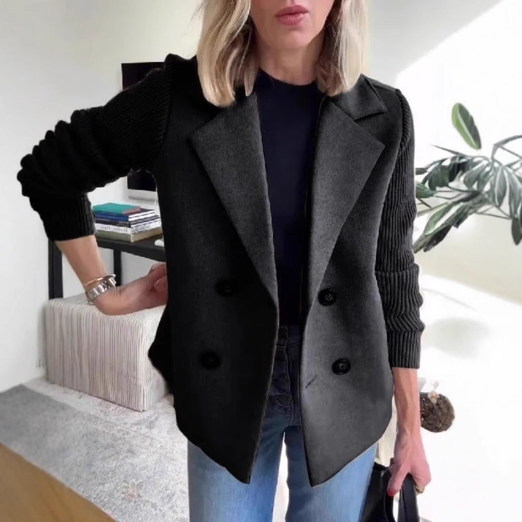 Knitted Sleeves Coat