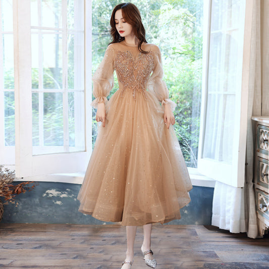 Champagne whisper Evening Dress