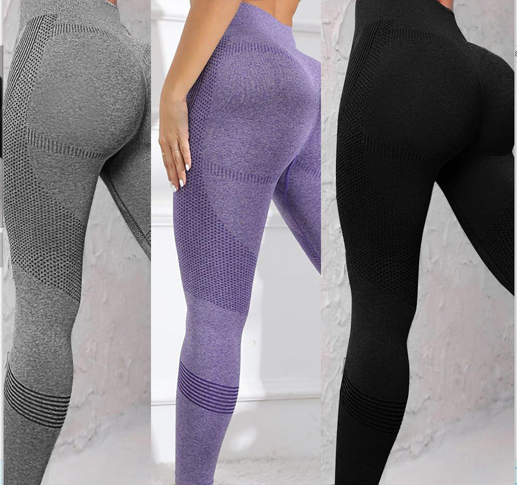 High Waist Seamless Peach Hip Belly Contracting Hip Raise Skinny Quick-drying Elastic Exercise Workout Pants