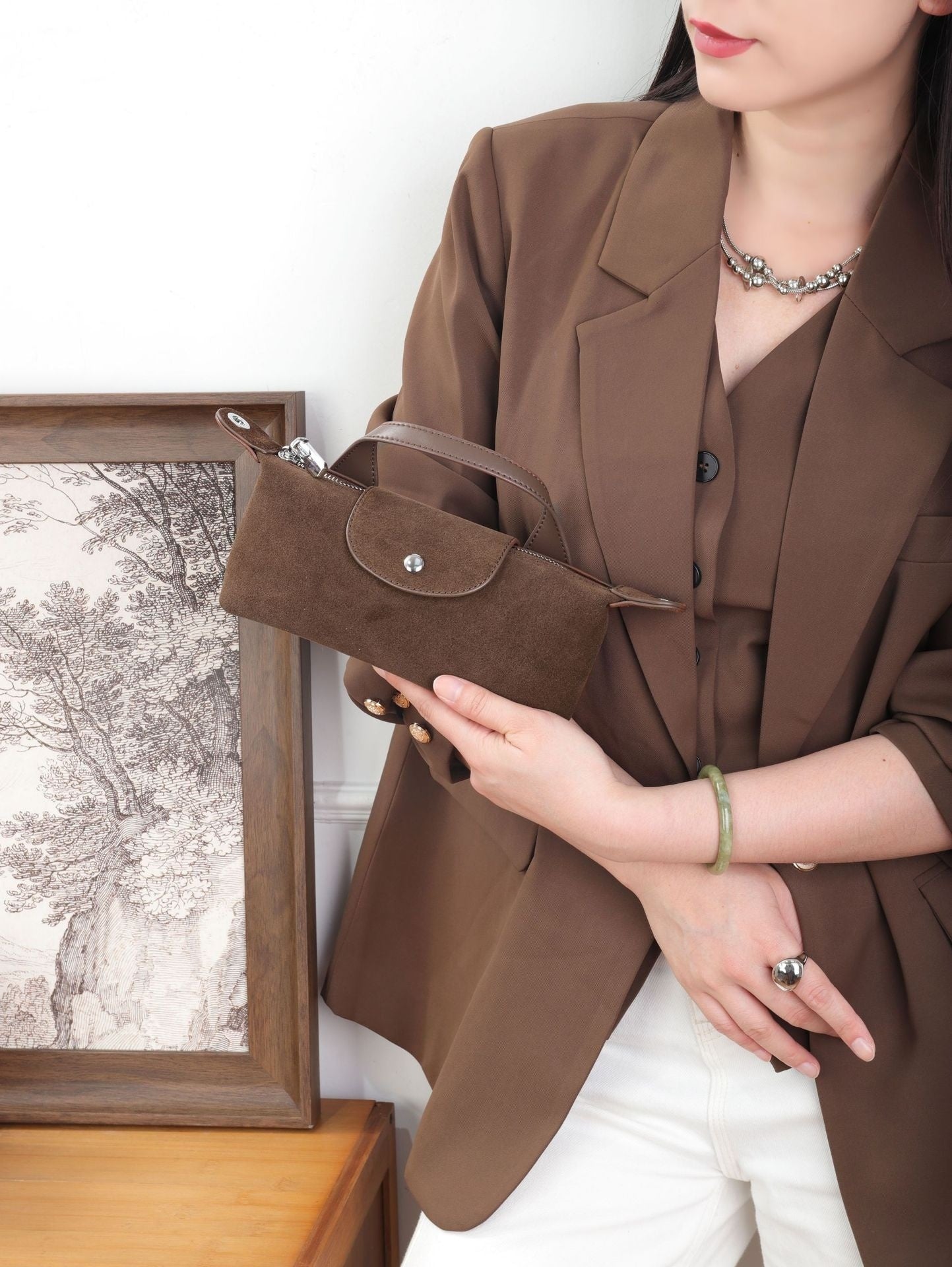 Corticbagal Women's Spliced Casual Crossbody Bag