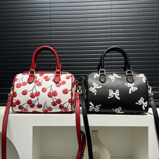 Women's Soft Leather Handbag Cute Patchwork Easy Matching