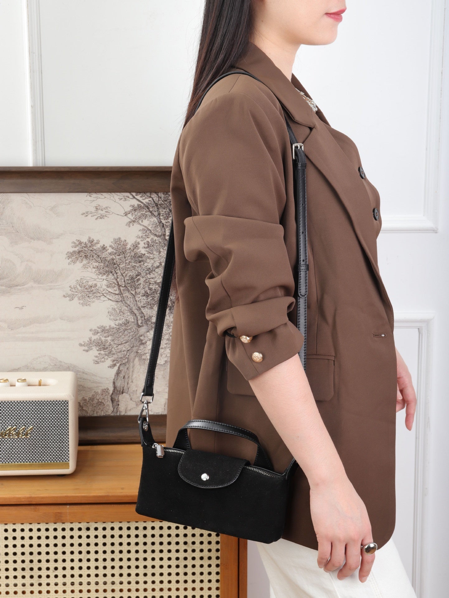 Corticbagal Women's Spliced Casual Crossbody Bag