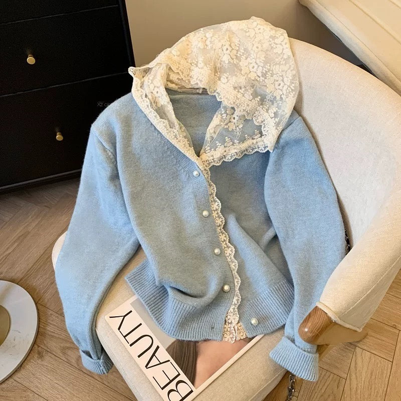 Lazy Chic Sweater Coat Loose French Top